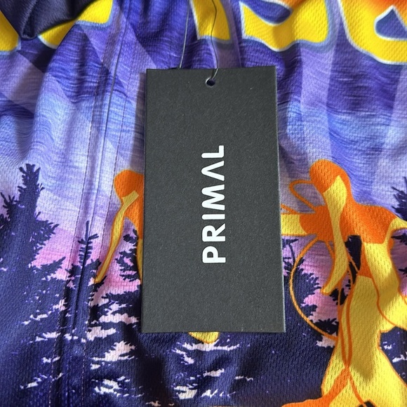 Primal Back to the Bike Trail Purple Golden Yellow Bike Jersey NWT 2XL Raglan - Picture 9 of 12